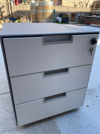 Cajonera metálica gris 3 cajones