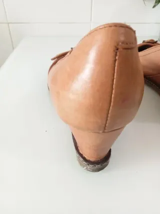 Mocasines de piel ECI mujer camel talla 38