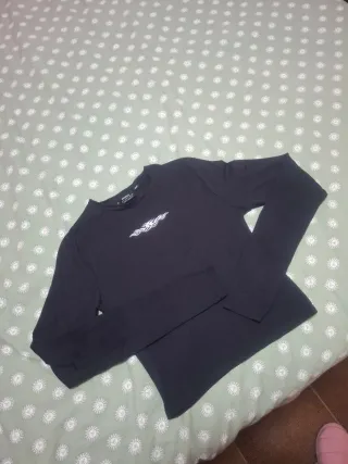 Blusa Bershka negra con estampado