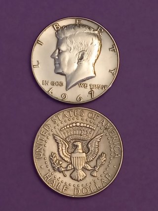 Moneda de Plata Kennedy 1967, Half Dolar
