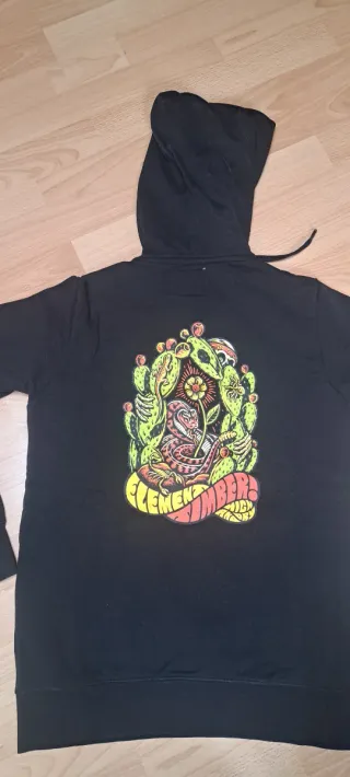 Sudadera Negra Element con Diseño