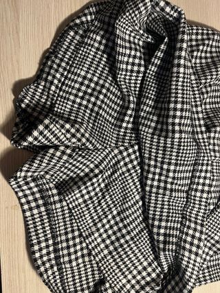 Falda-pantalón cuadros blanco y negro