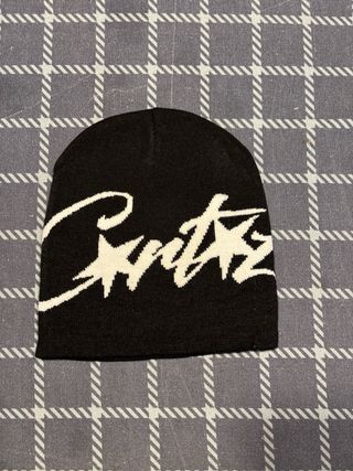 Gorro Corteiz Negro Letras Blancas