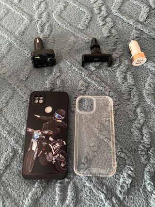 Fundas y cargador coche