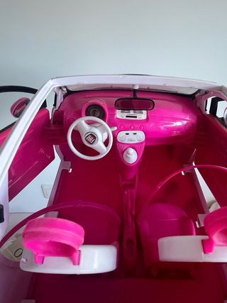 Coche Barbie Fiat 500 Blanco Juguete