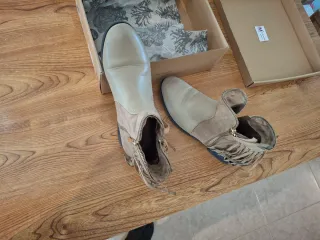 Botines Elle Beige/Marrón Talla 39