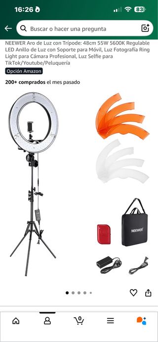 Aro de Luz LED NEEWER con Trípode