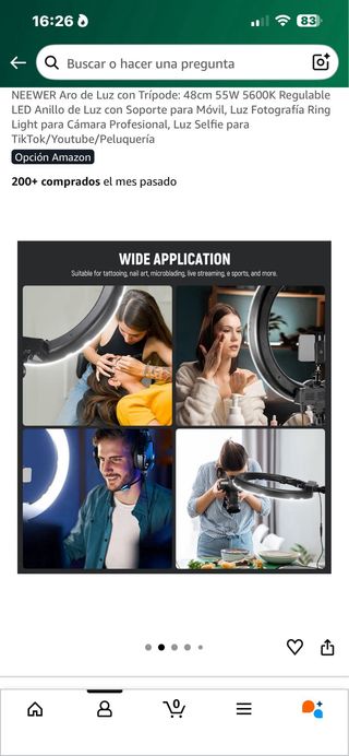 Aro de Luz LED NEEWER con Trípode