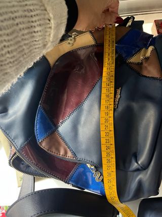 Mochila Desigual patchwork tonos azules