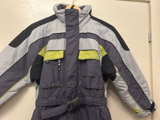 Tuta da sci ragazzo grigio e giallo