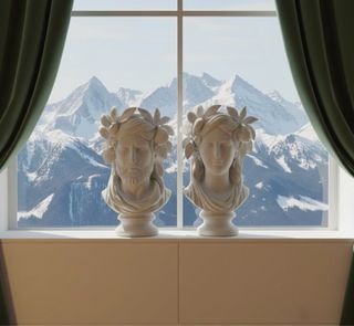 Coppia Teste di Moro artigianali 25 cm