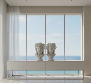 Coppia Teste di Moro artigianali 25 cm