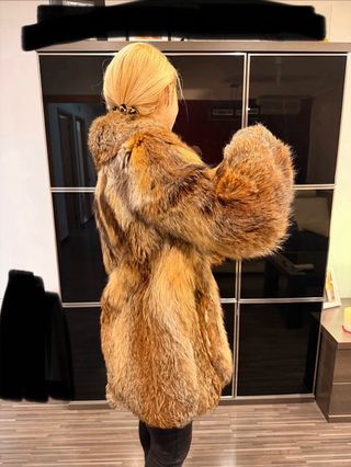 Abrigo de pelo de zorro