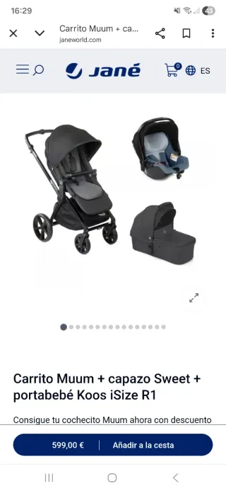 Carrito Jané Muum 3 piezas