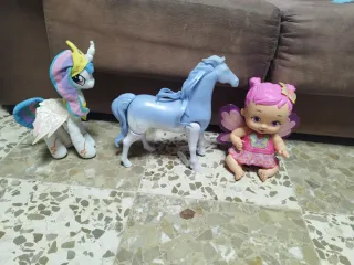 Lote Juguetes Unicornio, Caballo y Muñeca Hada