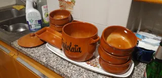 Set terracotta pasta fagioli