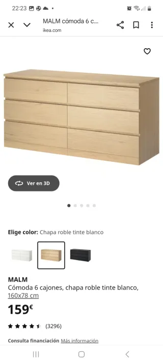Cómoda MALM 6 cajones IKEA