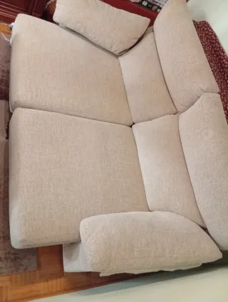 Sofá extensible tela beige