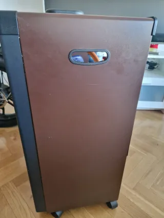 Estufa a gas marrón y negro