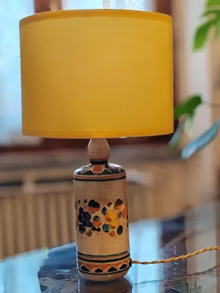 Lampada da tavolo ceramica decorata