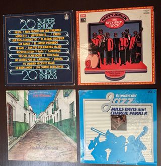 Lote de discos de vinilo de rock y otros géneros