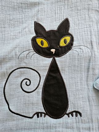 Camiseta Azul Gato Talla XL