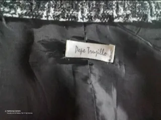 Chaquetón Lana Jaspeada Negro Gris Talla 46