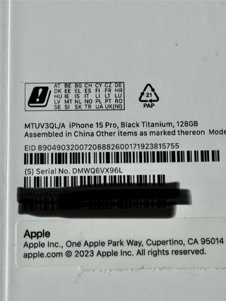 iPhone 15 Pro Negro Titanio