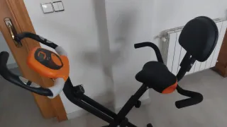 Bicicleta Estática Plegable con Respaldo
