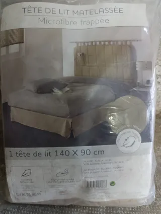 Cabecero acolchado microfibra 140x90cm