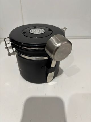 Bote hermético café + cuchara acero inox