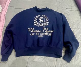 Felpa blu con stemma Champs-Élysées