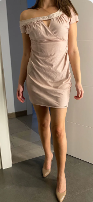 NOCHEVIEJA. Vestido rosa palo talla S. A ESTRENAR.