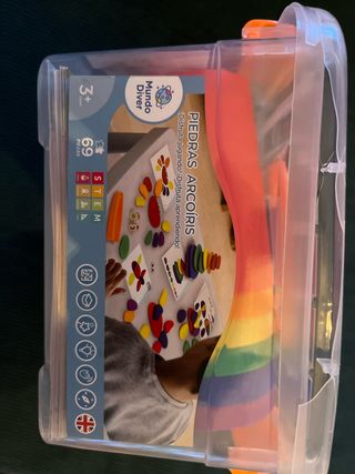 Juego Piedras Arcoíris Mundo Diver 69 Piezas