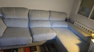 Chaiselongue tela gris