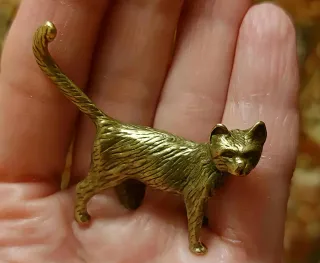 Statuetta gattino in ottone