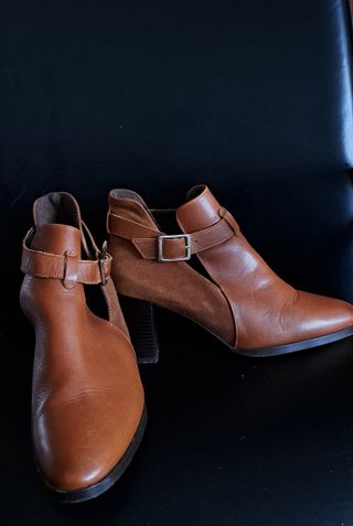 Botines ZENDRA Tacón Elegantes Marrones