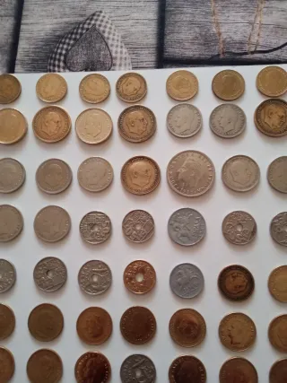 80 monedas España,Franco,Juan carlos