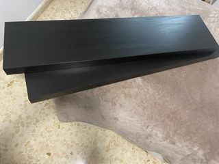 2 Estantes flotante negro-marrón