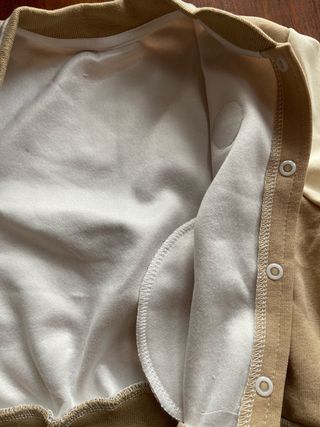 Chaqueta niño beige y crema