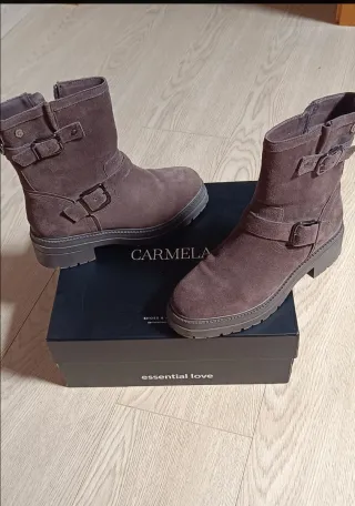 Botines de piel CARMELA marrones