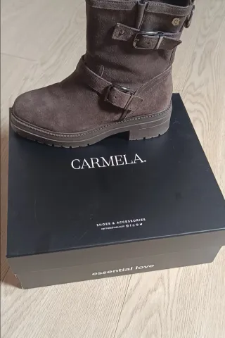 Botines de piel CARMELA marrones