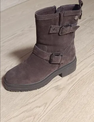 Botines de piel CARMELA marrones