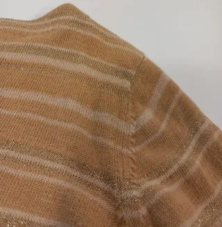 Jersey Ralph Lauren Rayas Doradas Beige