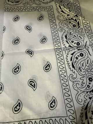 Pañuelo Bandana Blanco y Negro Unisex