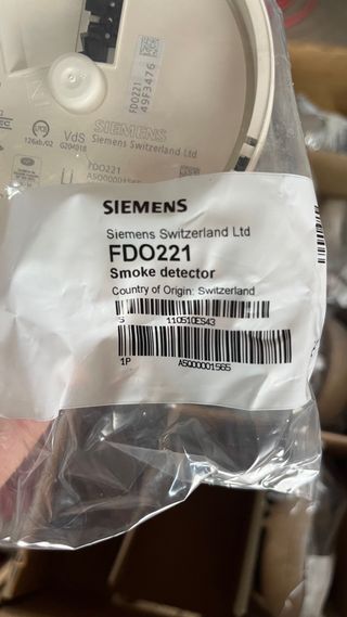 Detector de humo Siemens FDO221 Precio unidad..