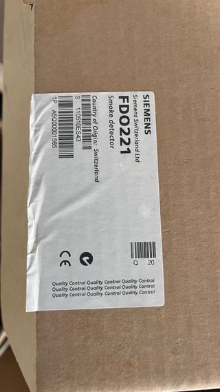 Detector de humo Siemens FDO221 Precio unidad..