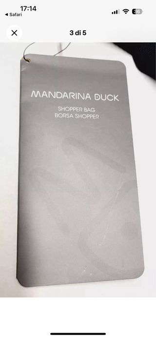 Borsa shopping Mandarina Duck blu