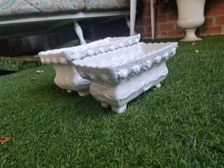 Jardineras de cerámica blancas