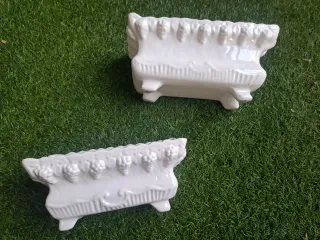 Jardineras de cerámica blancas